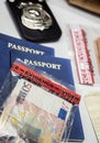 euros bills and passports in criminal investigation unit