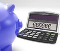 Euros In Calculator Shows Currency And Investment
