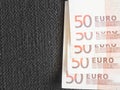Euros with dark background