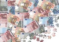 Euros jigsaw background