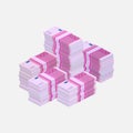 Euros money stack Royalty Free Stock Photo