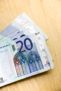 Euros on table Royalty Free Stock Photo