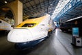 Eurostar Class 373 trains at the National Railway Museum in York