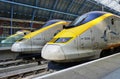 Eurostar train at the St Pancras station in London Royalty Free Stock Photo