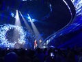 Eurovision in Ukraine, Kyiv. 05.13.2017. Editorial. The Eurovision final day. Ilinca ft. Alex Florea from Romania. Spectators