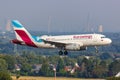 Eurowings Airbus A319 airplane Dortmund Airport in Germany