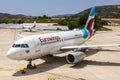 Eurowings Airbus A319 airplane at Split Airport in Croatia