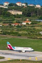 Eurowings Airbus A319 airplane at Split Airport in Croatia