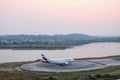 Eurowings plane at the Corfu International Airport, Greece