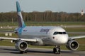 Eurowings plane taxiing on taxiway