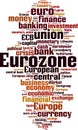 Eurozone word cloud Royalty Free Stock Photo