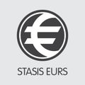EURS - Stasis Eurs. The Logo of Money or Market Emblem.