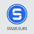 EURS - Stasis Eurs. The Trade Logo of Coin or Market Emblem.