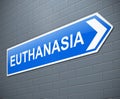 Euthanasia sign concept.