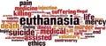 Euthanasia word cloud Royalty Free Stock Photo