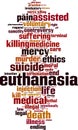 Euthanasia word cloud Royalty Free Stock Photo