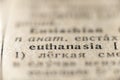 Euthanasia word dictionary Royalty Free Stock Photo