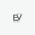 EV car logo sticker icon