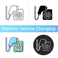 EV charging connectors icon