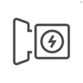 Charging connector vector icon, 48x48 pixel.