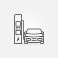 EV Charging linear vector concept icon