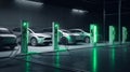 EV charging station for electric car. Generative AI