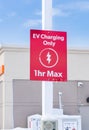 EV charging station sign at a Petro Canada Gas Station. Royalty Free Stock Photo