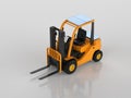 Ev forklift truck with energy from solar panel