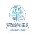 EV infrastructure standardization concept icon. Royalty Free Stock Photo