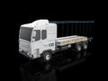 Ev logistic trailer truck or electric vehicle lorry with pack of battery cells module