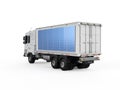 Ev logistic trailer truck with solar panel