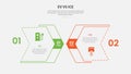 EV vs ICE technology infographic outline style with 2 point comparison template with arrow box with layering style design for