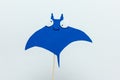 Eva foam blue bat white background