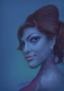 Eva Mendes Caricature Royalty Free Stock Photo