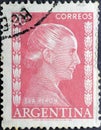 Eva Peron known as Evita, was the wife of Argentine President Juan Peron and First Lady of Argentina