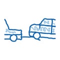 Evacuate Vehicle doodle icon hand drawn illustration Royalty Free Stock Photo