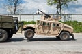 Evacuation from the battlefield damaged armored HMMWV