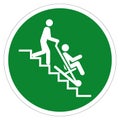 Evacuation Chair Symbol Sign, Vector Illustration, Isolate On White Background Label. EPS10