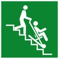 Evacuation Chair Symbol Sign, Vector Illustration, Isolate On White Background Label. EPS10