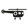 Evacuation helicopter icon simple vector. Alarm people