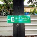 evacuation route board