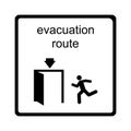evacuation route direction icon