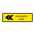 evacuation route direction icon