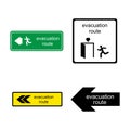 evacuation route direction icon