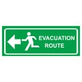 Evacuation route icon isolated on white background