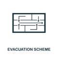 Evacuation Scheme icon. Creative element design from fire safety icons collection. Pixel perfect Evacuation Scheme icon for web