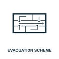 Evacuation Scheme icon. Creative element design from fire safety icons collection. Pixel perfect Evacuation Scheme icon