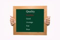 Evaluate excellent quality