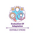 Evaluation of adaptation concept icon