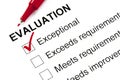 Evaluation Form Marked Exceptional Royalty Free Stock Photo